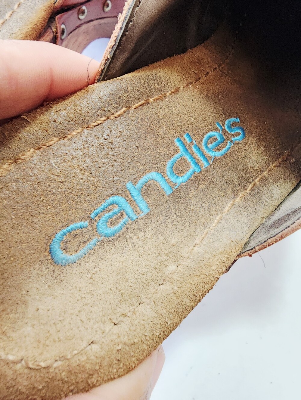 Candie's Y2K Brown Leather Studded Clog Mules Size 7 - Picture 6 of 9